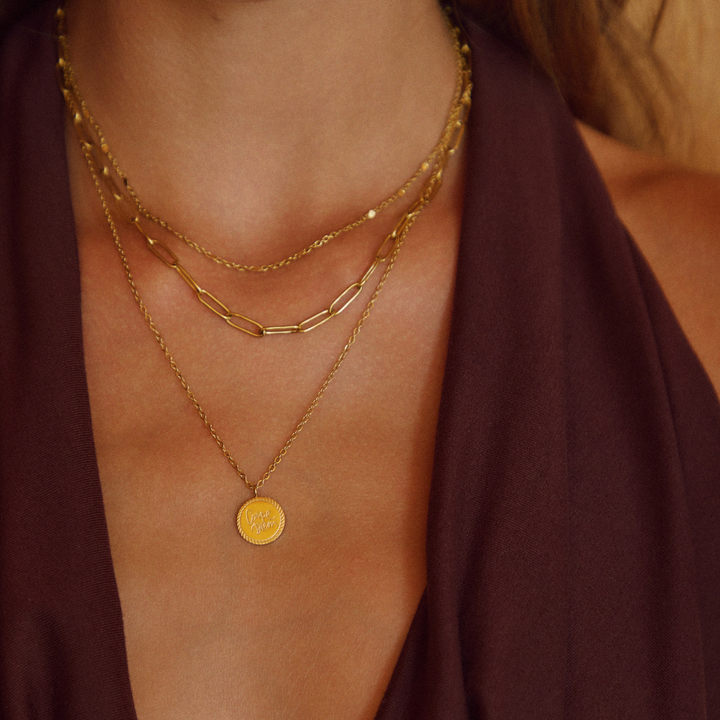 Gabrielle Coin Layered Necklace
