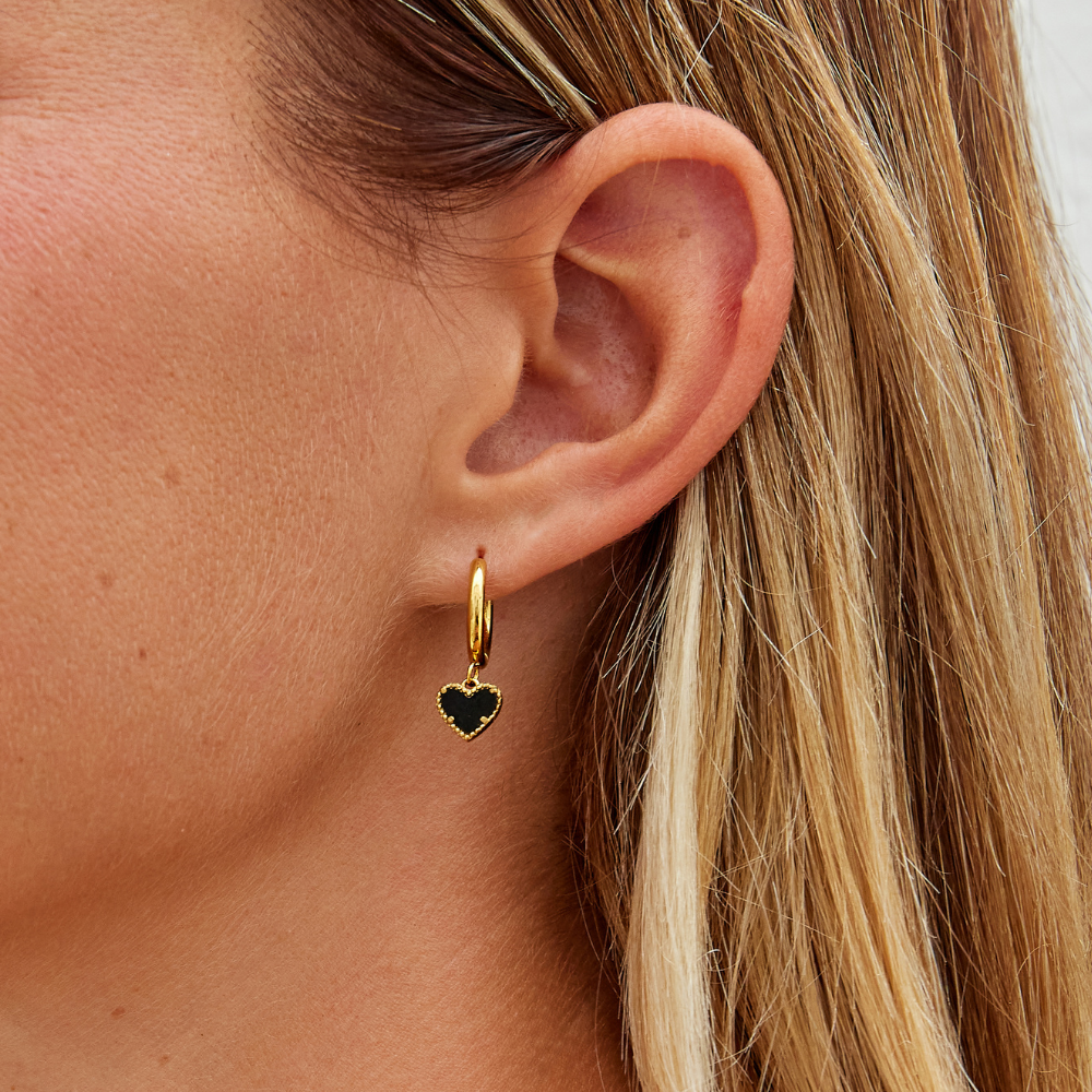 Noir Amour Hoop Earrings