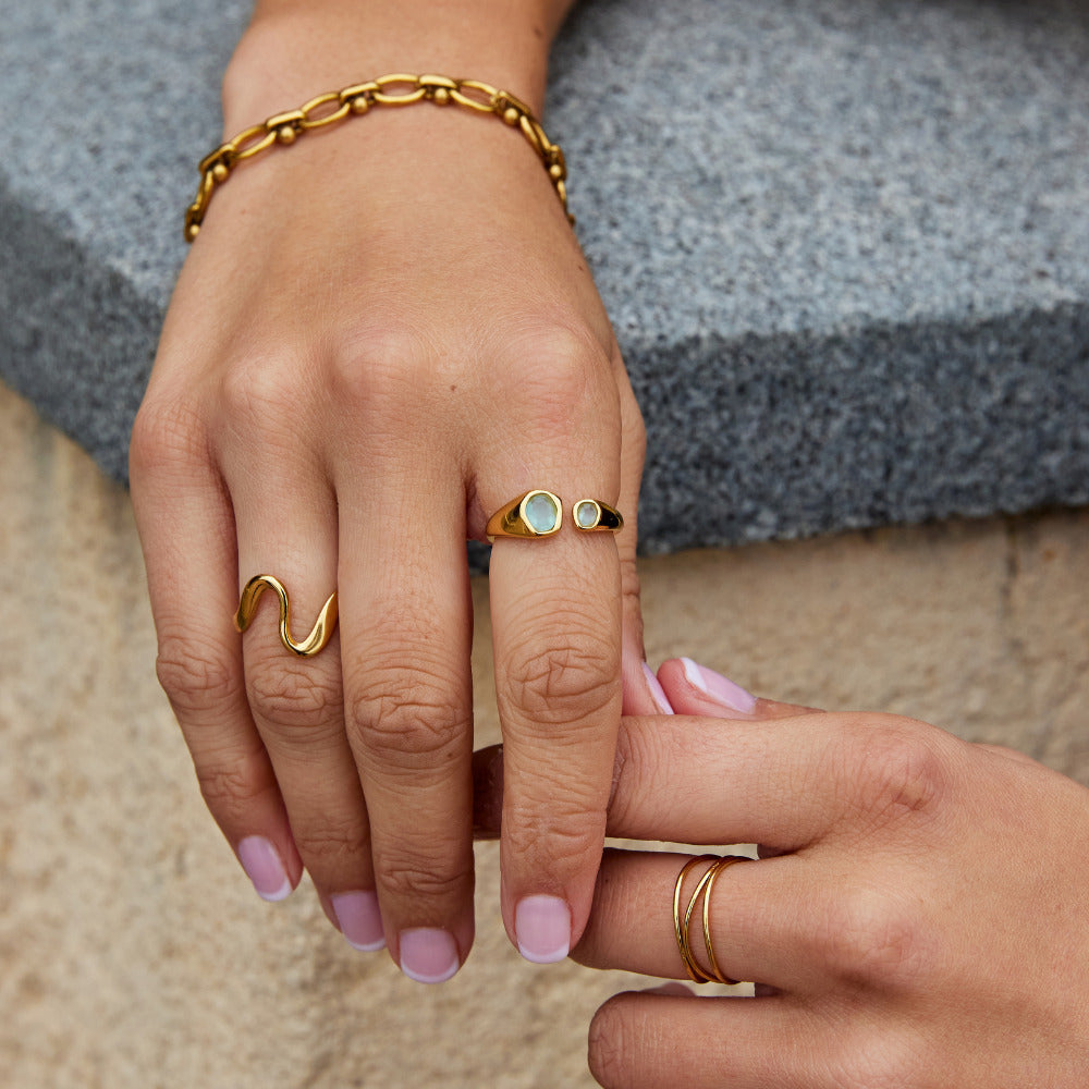 Elara Twin Stone Ring