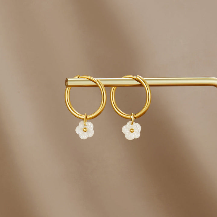 Lucienne Floral Hoop Earrings