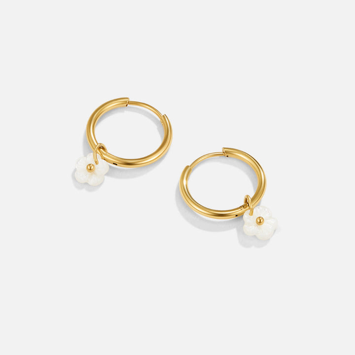Lucienne Floral Hoop Earrings
