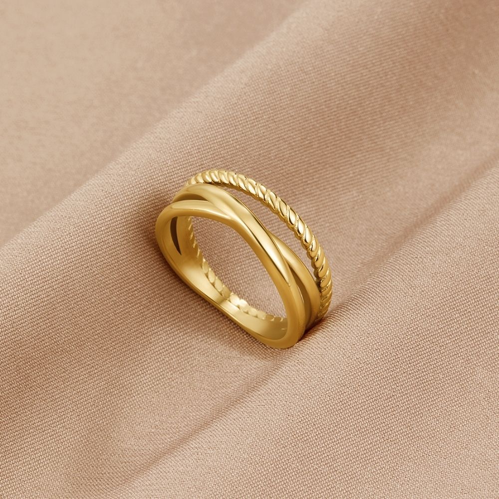 Aurora Twist Stack Ring