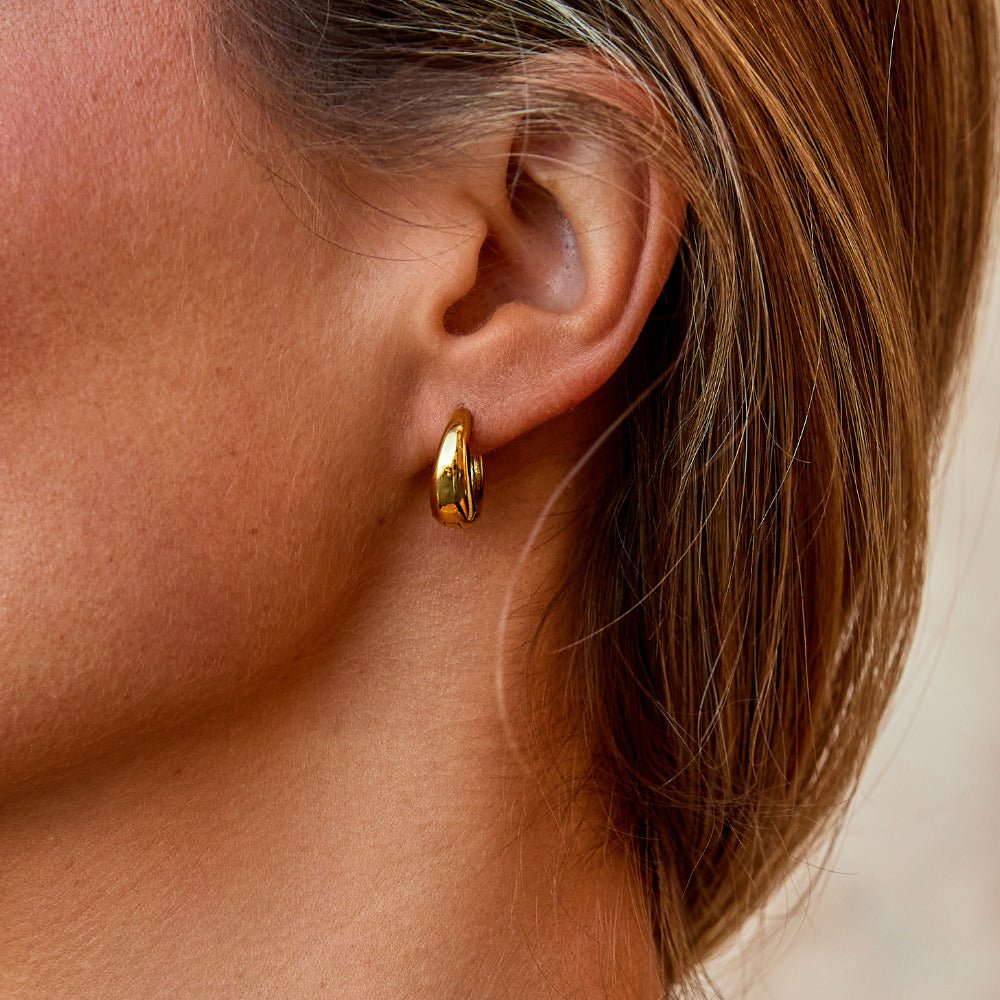 Luna Gold Hoop Earrings