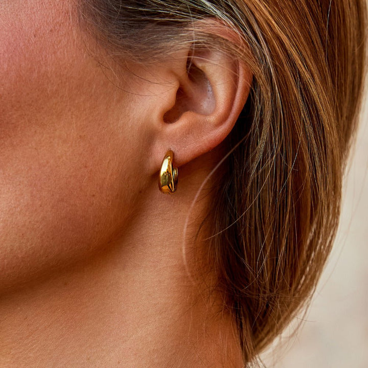 Luna Gold Hoop Earrings