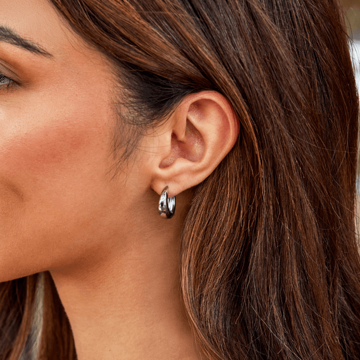 Colette Silver Hoop Earrings
