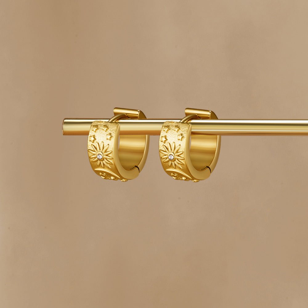 Solène Celestial Hoop Earrings