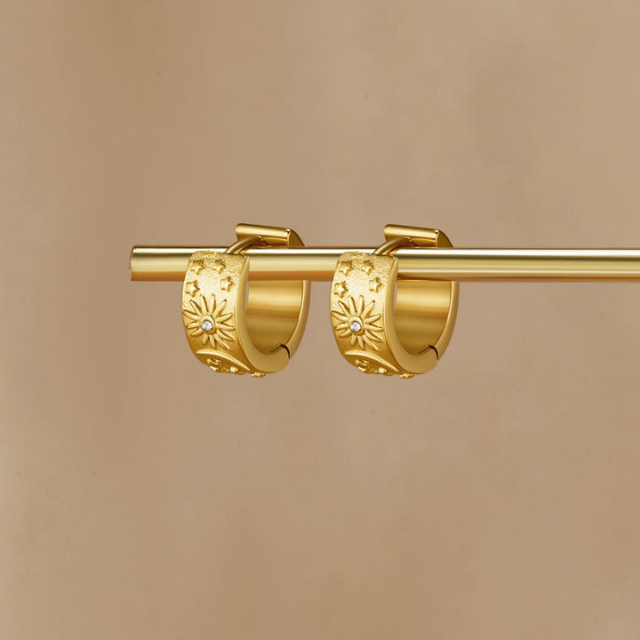 Solène Celestial Hoop Earrings