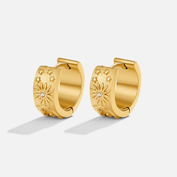 Solène Celestial Hoop Earrings