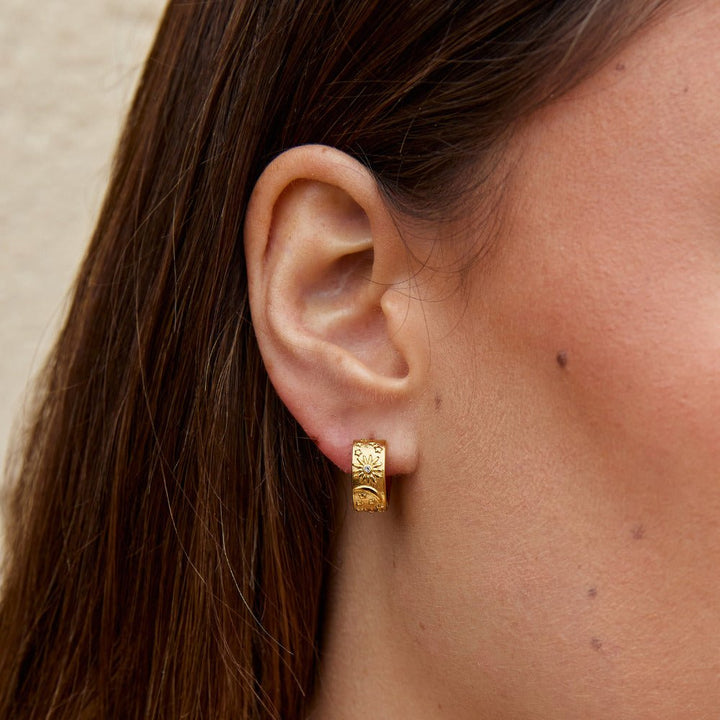 Solène Celestial Hoop Earrings