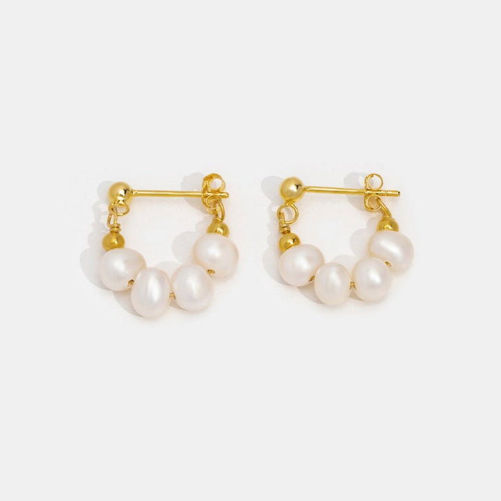 Célia Pearl Hoop Earrings
