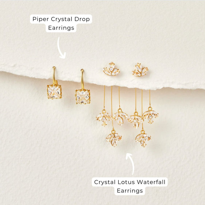 Celeste Lotus Waterfall Earrings