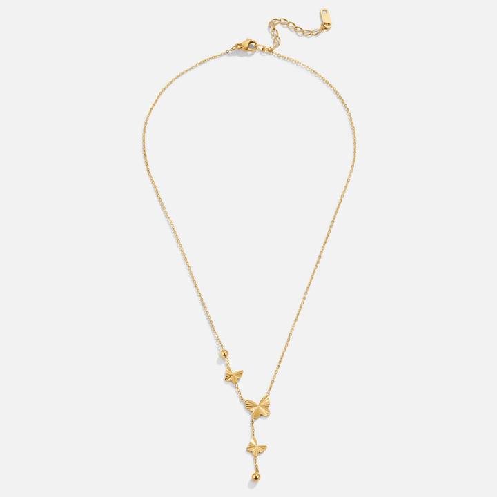 Celestine Butterfly Drop Necklace