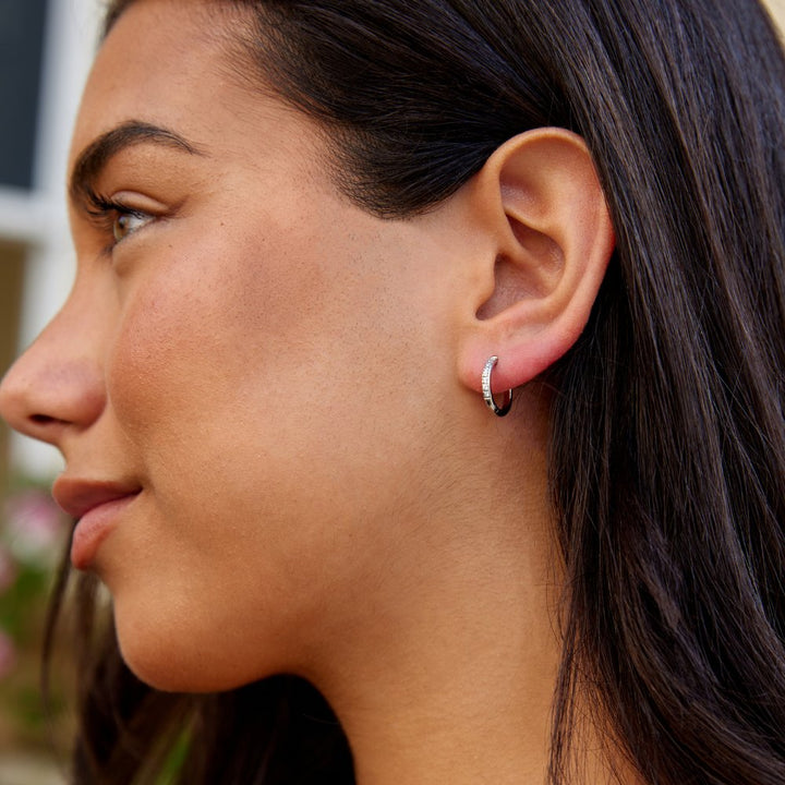 Elise Crystal Hoop Earrings