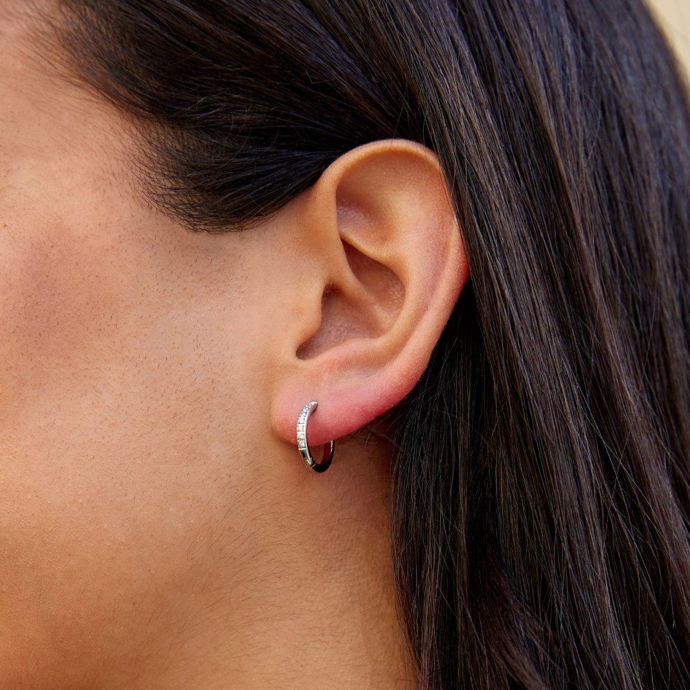 Elise Crystal Hoop Earrings