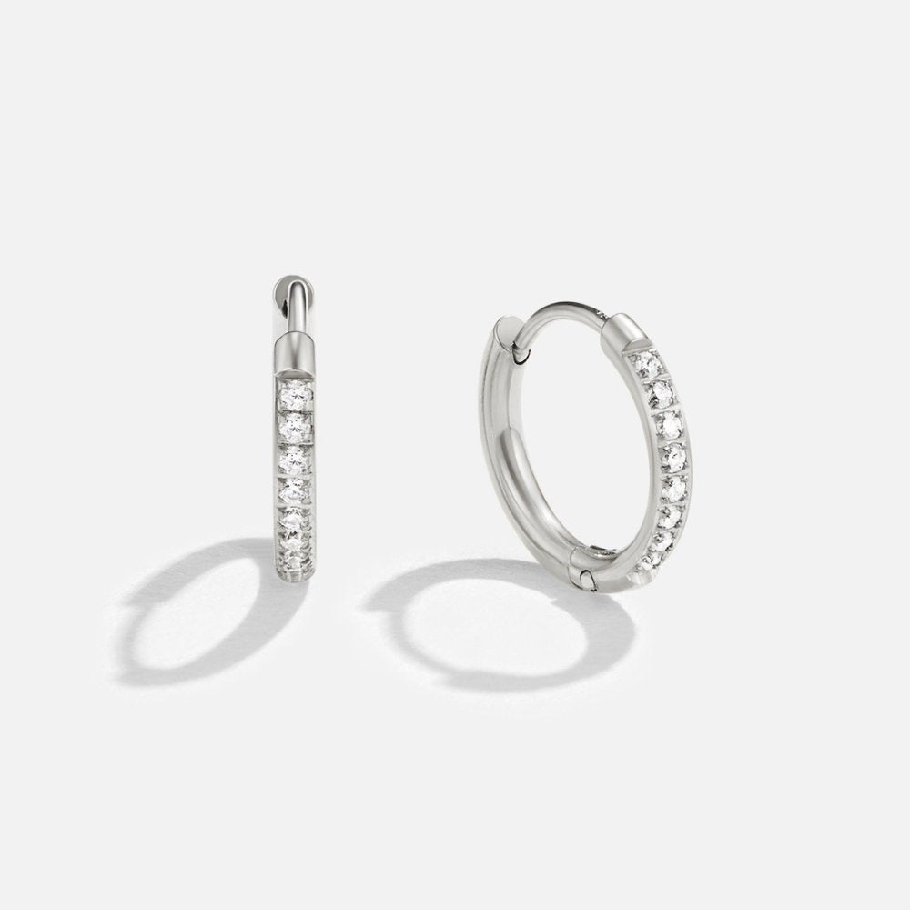 Elise Crystal Hoop Earrings