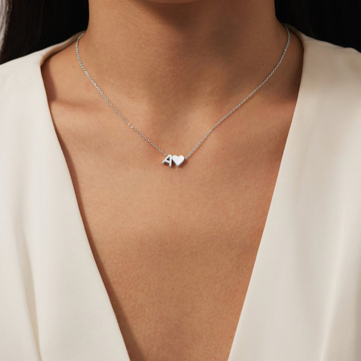 Adeline Initial Silver Necklace