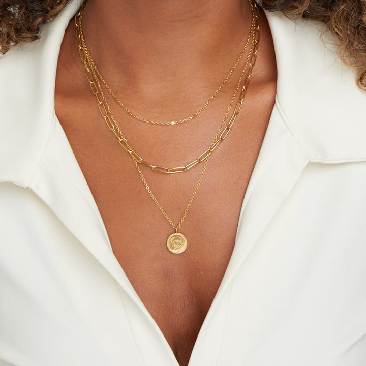 Gabrielle Coin Layered Necklace