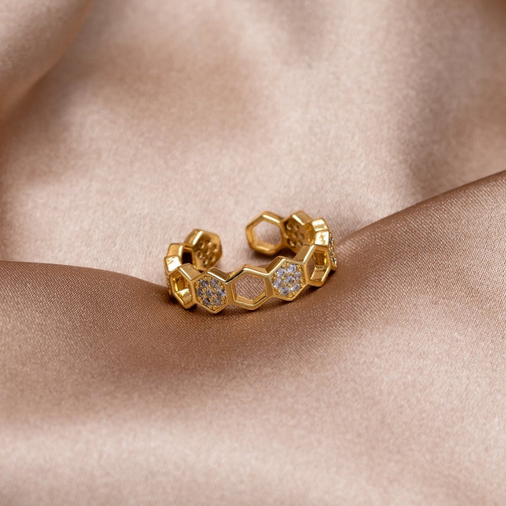 Aurora Honeycomb Ring