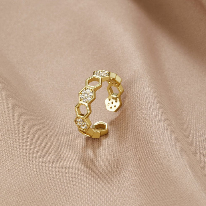 Aurora Honeycomb Ring