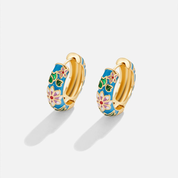 Elara Bloom Hoop Earrings
