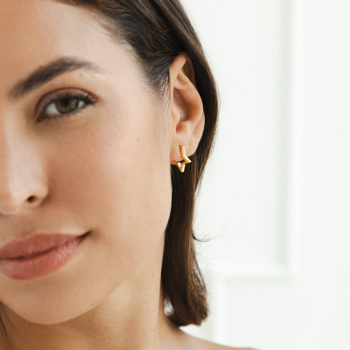 Noémie Star Hoop Earrings