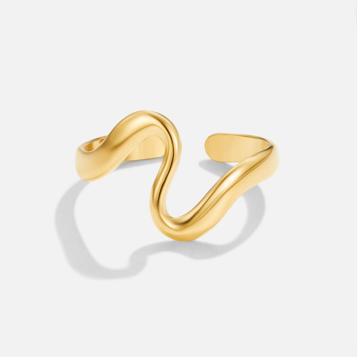 Serena Gold Wave Ring