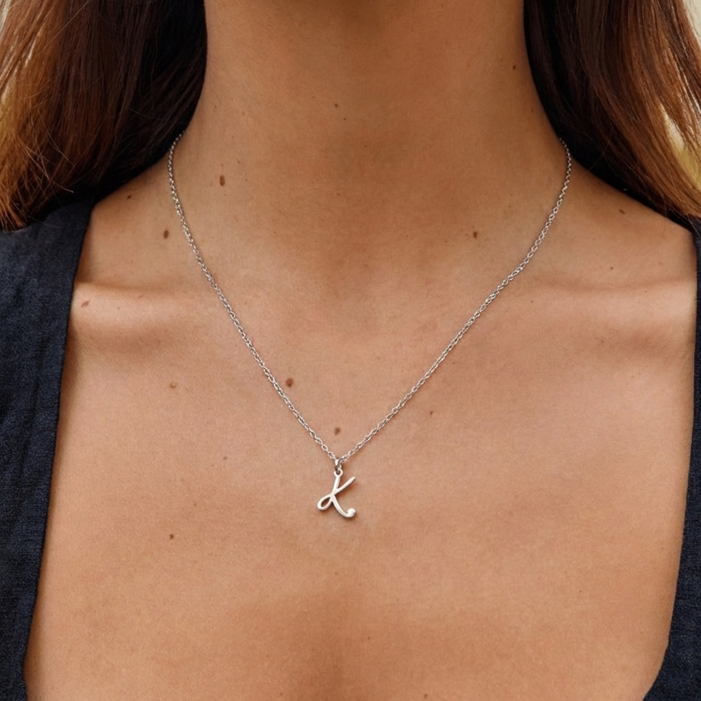 Léonie Initial Silver Necklace