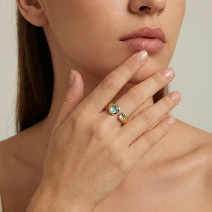 Elara Twin Stone Ring
