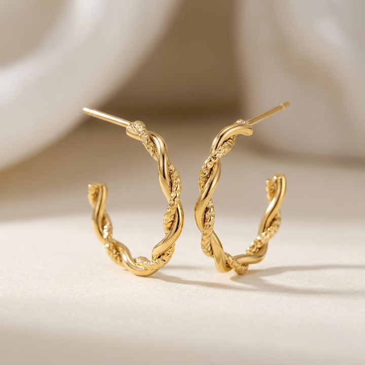 Elodie Braided Hoop Earrings