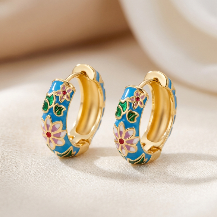 Elara Bloom Hoop Earrings