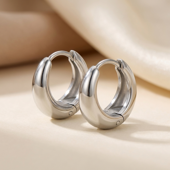 Colette Silver Hoop Earrings
