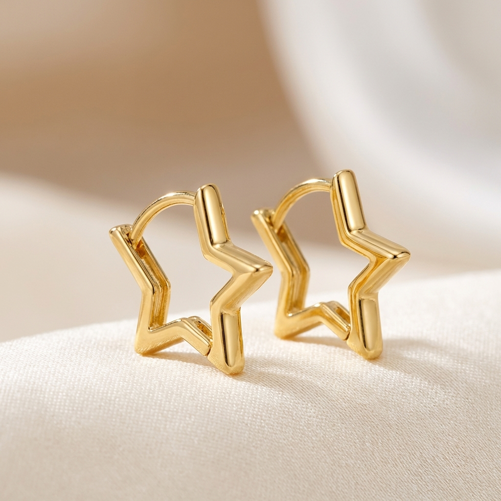 Noémie Star Hoop Earrings