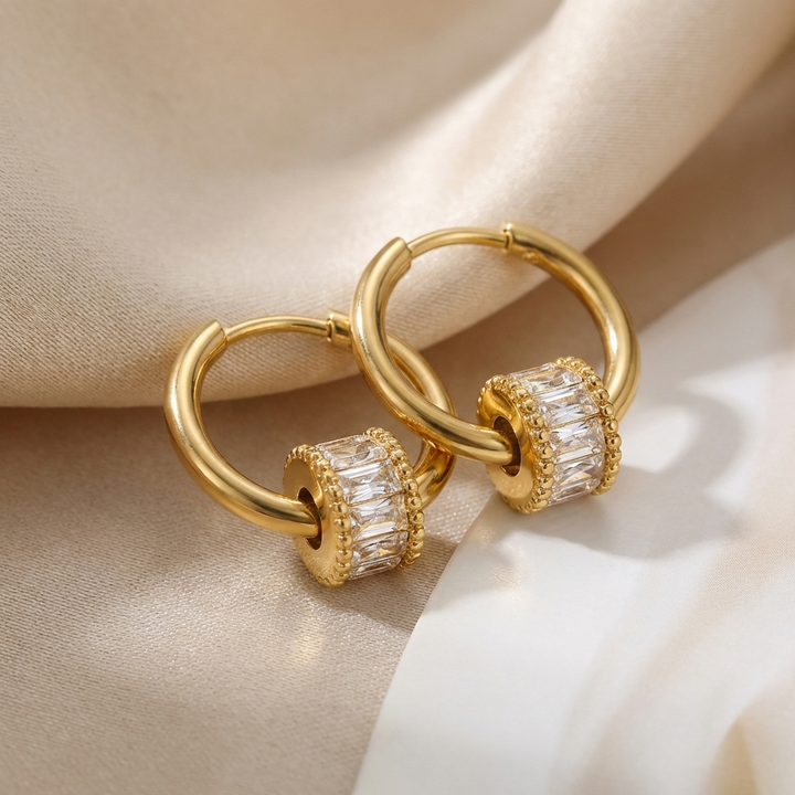 Giselle Crystal Hoop Earrings