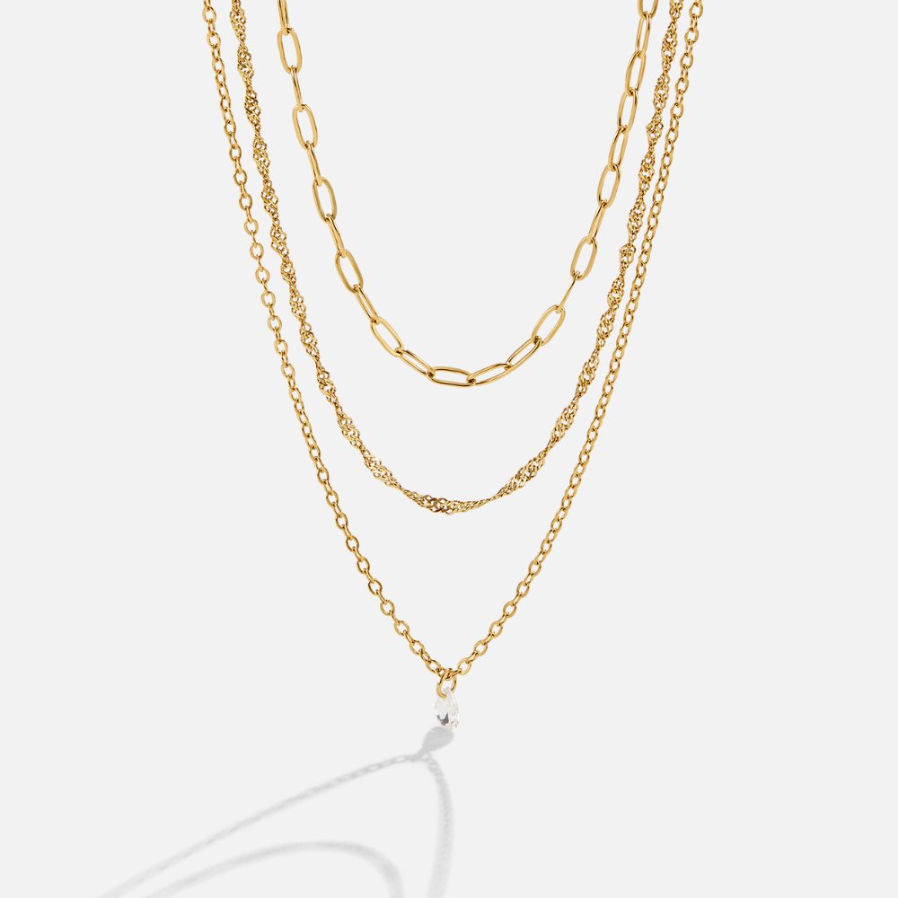 Isolde Triple Chain Necklace