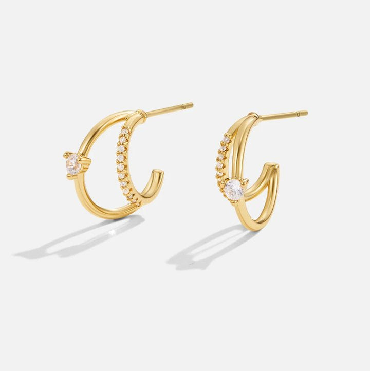 Léonie Crystal Hoop Earrings