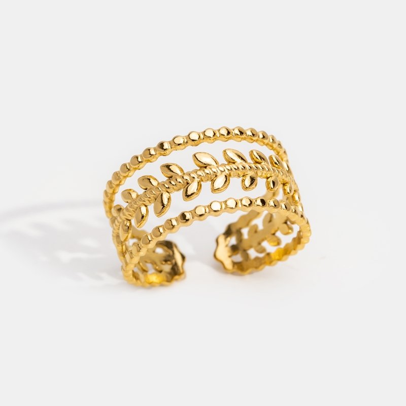 Aurelia Layered Gold Leaf Ring