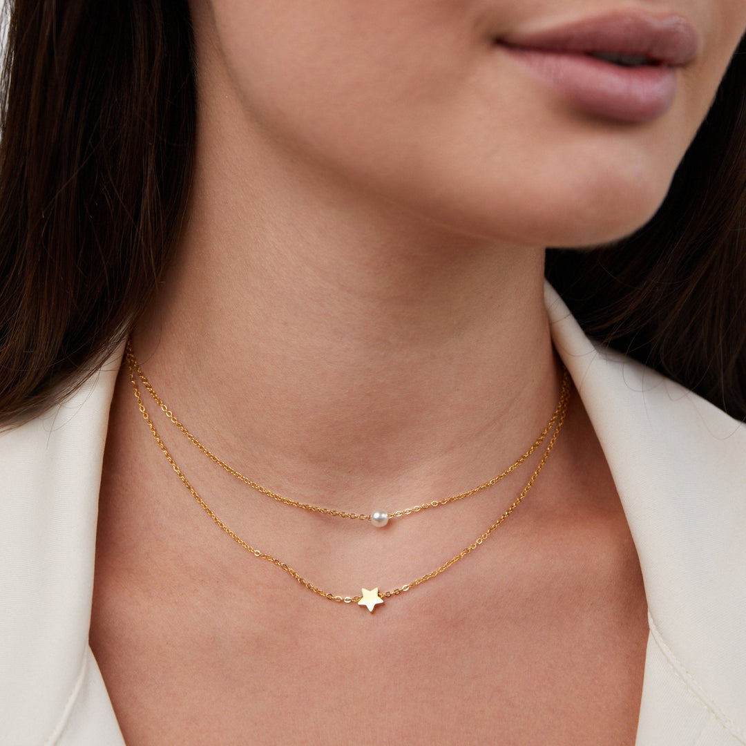 Elena Star & Pearl Necklace