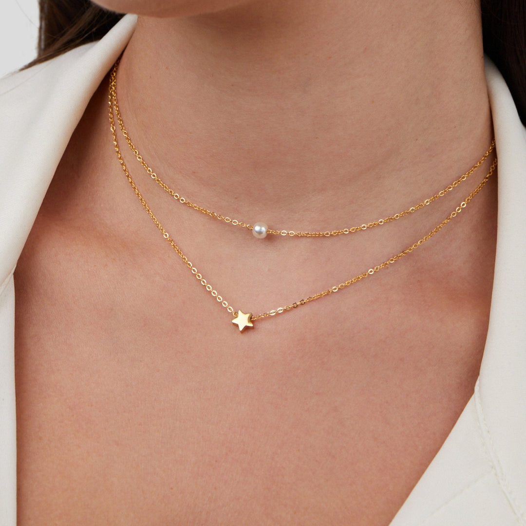Elena Star & Pearl Necklace
