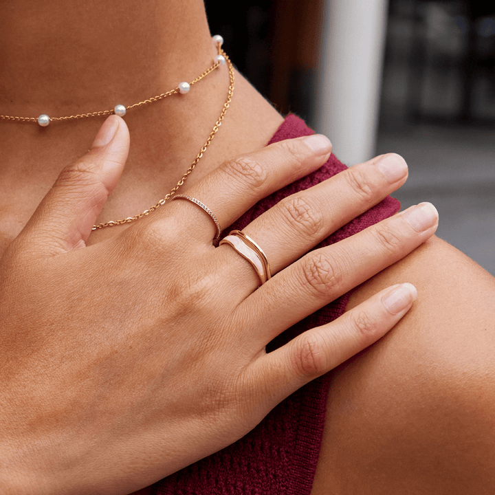 Seraphine Ivory Wave Ring