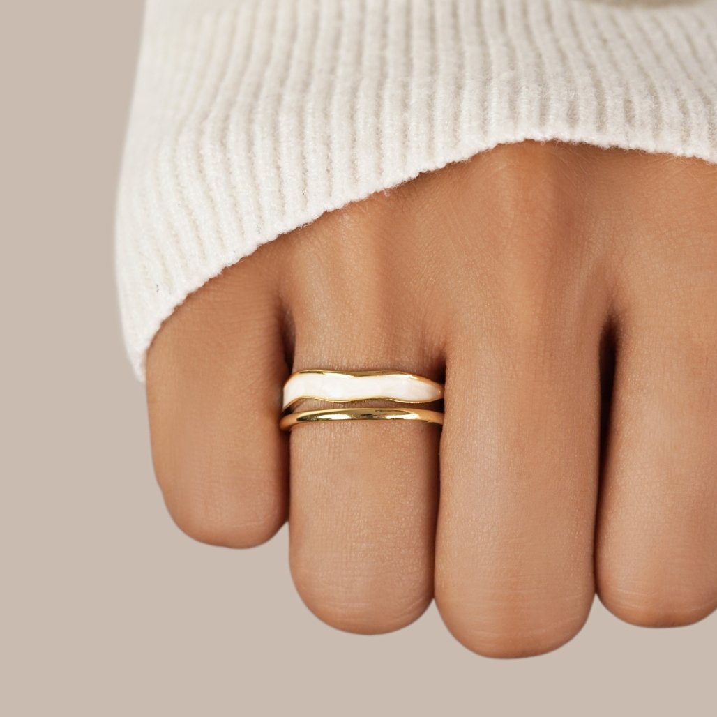 Seraphine Ivory Wave Ring