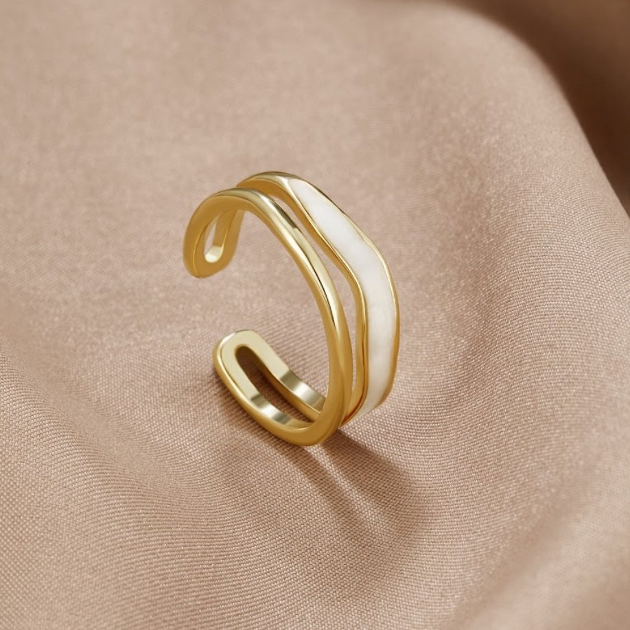 Seraphine Ivory Wave Ring