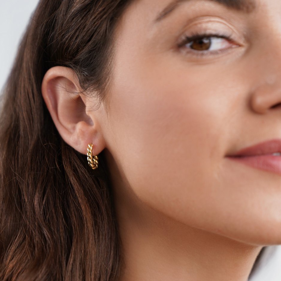 Elise Twisted Hoop Earrings