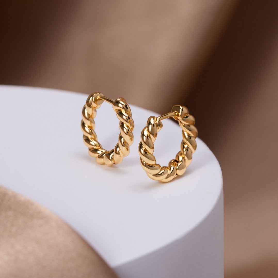 Elise Twisted Hoop Earrings