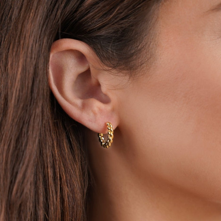 Elise Twisted Hoop Earrings