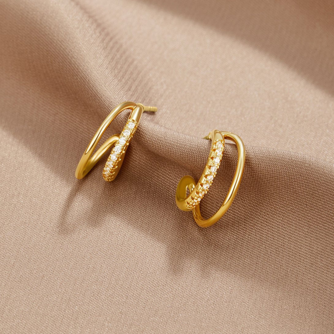 Aurélie Double Hoop Earrings