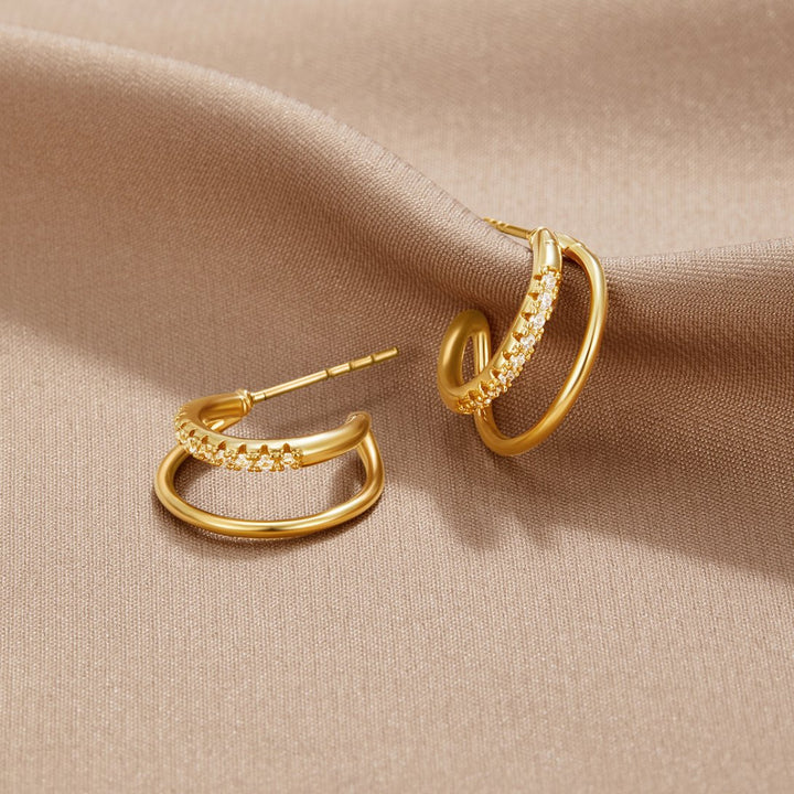 Aurélie Double Hoop Earrings