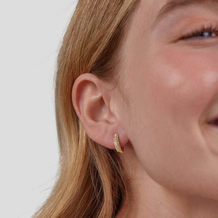 Adeline Crystal Hoop Earrings