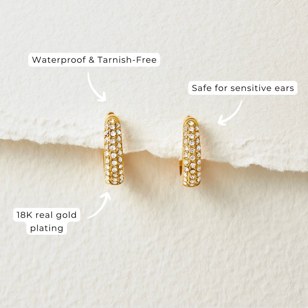 Adeline Crystal Hoop Earrings