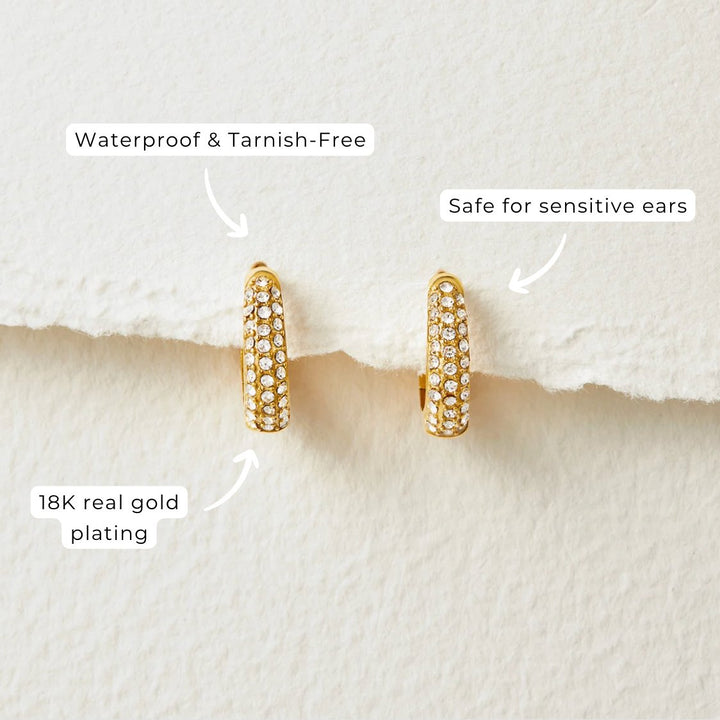 Adeline Crystal Hoop Earrings