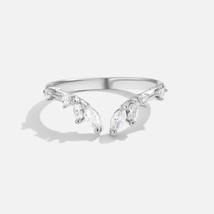 Celeste Silver Leaf Ring